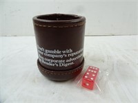 Limited Edition Readers Digest Leather Dice Cup