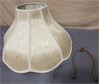 Victorian Style Ivory Lamp Shade & Harp