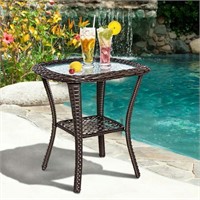 $150 ATR ART to REAL Outdoor Wicker End Table,