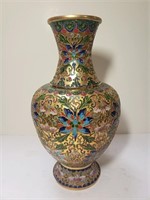 Chinese raised cloisonne vase