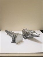 Crocodile Bookends Sculpture