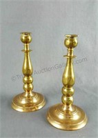 Vintage Brass Candlestick Pair