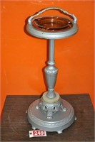 Antique smoking stand w/ marble & C.I. base