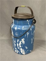 Blue Agate Swirl Cream Pail