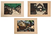 3 Kiyoshi Saito Signed Woodblock Prints