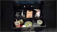 Garcia Mitchell 320 fishing reel, tackle box