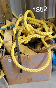 Assorted ropes, straps, cables