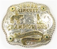 WESTERN RODEO BELT BUCKLE 2000 IQHBA CHAMPION