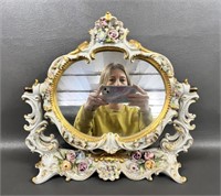 Capodimonte Italian Porcelain Vanity Mirror