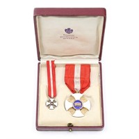 ITALIAN ORDER OF THE CROWN MEDAL SET