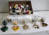 Buttons & Thread Lot