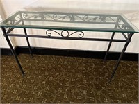 Glass & Metal Console Table