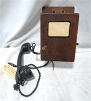 Vintage wall crank telephone