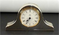 * Silverplate Quartz Mantle Clock - Working
