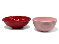 2 vintage Fiesta & McCoy stoneware bowls 
9 1/2”