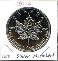2012 1 oz Silver Canadian Maple Leaf