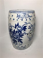 Blue & White Ceramic Garden Drum Table