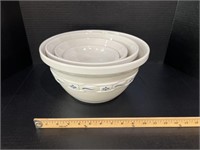 3-Longaberger Mixing Bowls