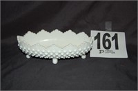 Fenton Milk Glass Footed Bowl 9"