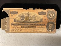 Confederate $20 bill February 1864