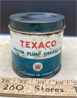 FULL Texaco Water Pump Grease Tin
