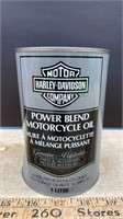 EMPTY 1L Harley Davidson Power Blend Oil Can