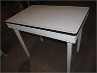 White enamel top table