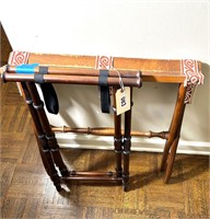 2 Luggage stands ~ one faux bamboo