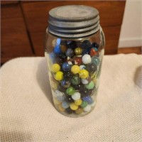 Masons 1858 Jar With Marbles