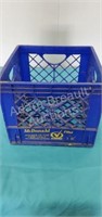 Vintage McDonald Dairy Flint, MI milk crate, blue