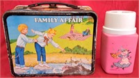 VINTAGE CHILDS METAL LUNCHBOX FAMILY AFFAIR 1969