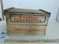 Nice Bright Eatmore Cranberry Wooden Crate