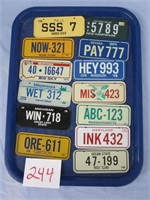13 State Mini Tin License Plates