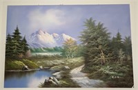 Beautiful Wall Painted on Canvas- E. Robell