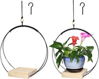 (2 Packs - black - 18 inches) Plant Hangers with