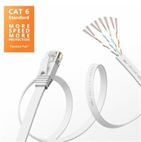 Cat 6 Ethernet Cable 75 ft, Outdoor&Indoor 10Gbps