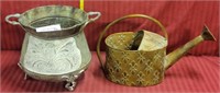 DECORATIVE METAL PLANTER & WATERING CAN