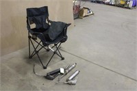 (3) Grease Guns, (1) Lawn Chair