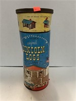 Lincoln Logs. Canister is bent. Look original.