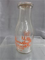 Cloverleaf Farms Small Milk Bottle w/Markley Cap