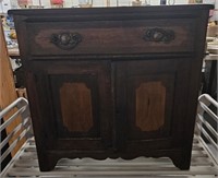 Antique Pine Wood Dresser Cabinet 30 in.W