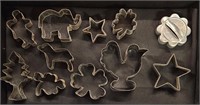 Tray Lot Of 11 Cookie Cutters