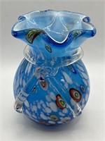 Murano Art Style Vase 5 1/2”
