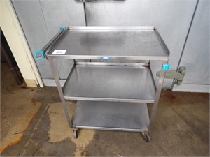 Rolling Stainless Steel 30" X 18" Cart
