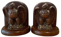 Wooden Eagle Bookends