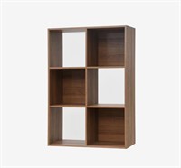 Stackable Wood Laminate 6 Cube Organizer