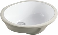 19.5 Inch Oval Undermount Ceramic Lavatory Sink