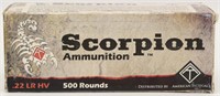 500 Rounds Of Scorpion .22 LR HV Ammunition