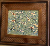 L - KOI FISH ART FRAMED 14X15" (R16)