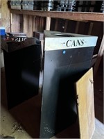Metal  triangle trash cans with lids (30” & 36”)
